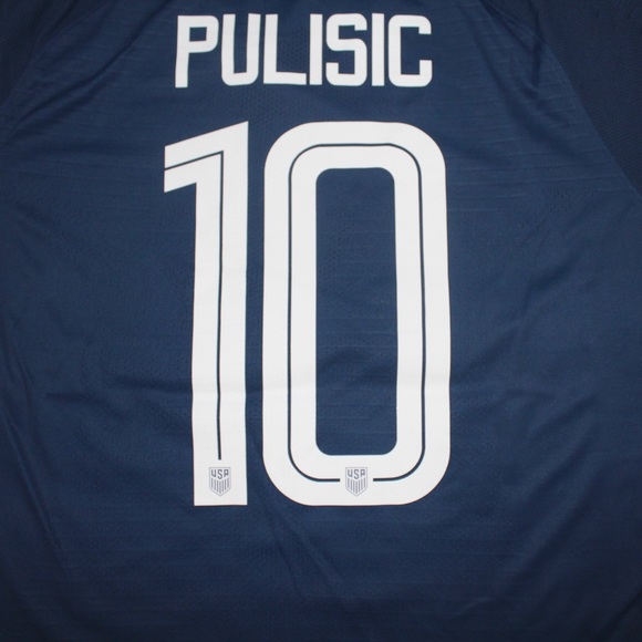 Men's Nike Navy/Blue USMNT 2018 Away Christian Pulisic Jersey - Picture 12 of 12